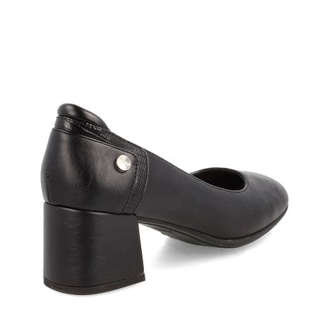 Zapato Taco Mujer Bata Comfit Floral Negro-3