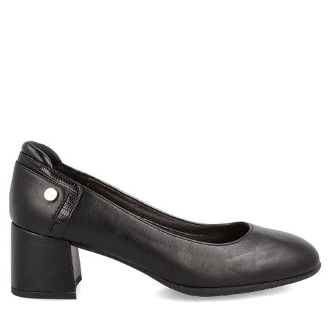 Zapato Taco Mujer Bata Comfit Floral Negro-4