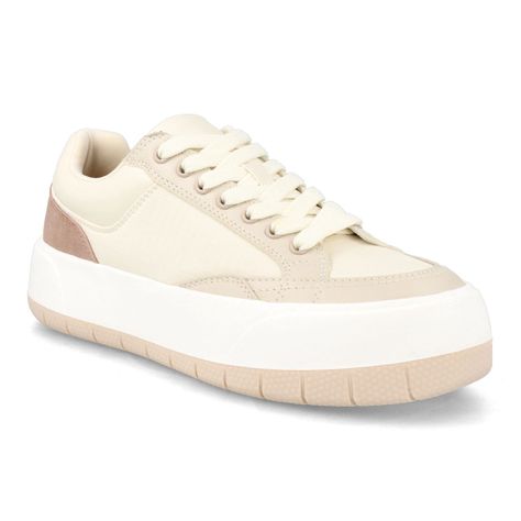 Zapatilla Mujer Bata Colmen Blanco - Café-2