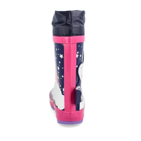 BOTA DE AGUA NIÑA BUBBLEGUMMERS UNICORN AZUL -FUCSIA 30-33-2