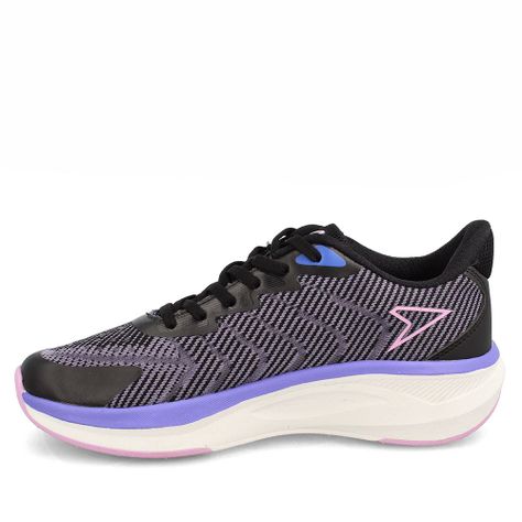 Zapatilla Mujer Power Stride Negro-Lila-1