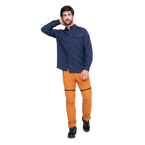 Camisa Hombre Weinbrenner Bund Azul Marino-3