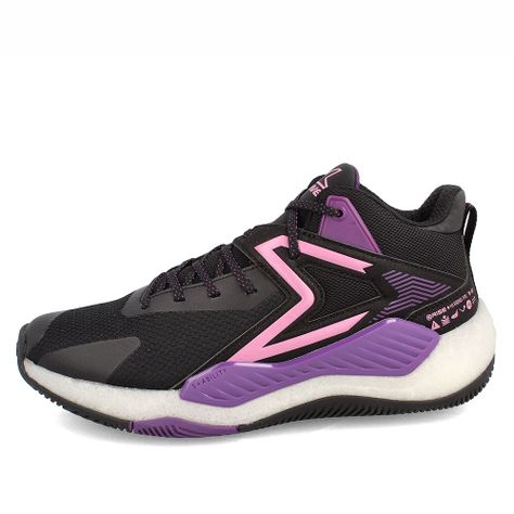 Zapatilla Mujer Power Xorise+300 Evo Clutch Negro-Lila-1