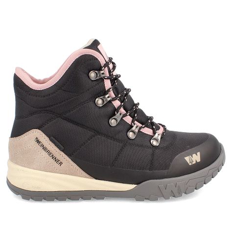 BOTA MUJER WEINBRENNER BEAGLE MID NEGRO - BEIGE-4