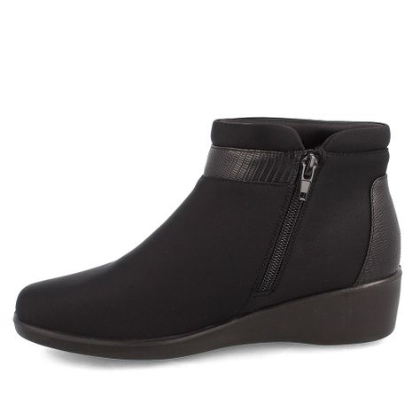 Botín Mujer Bata Comfit Newstar Negro Opaco-1