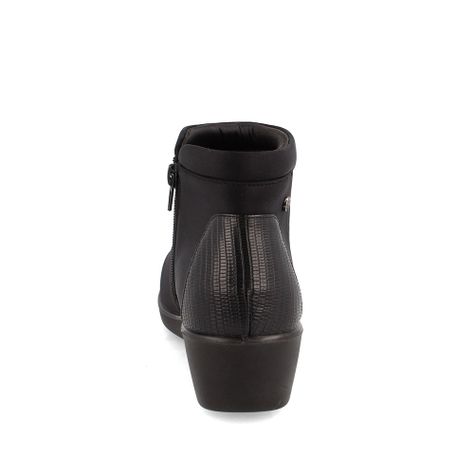 Botín Mujer Bata Comfit Newstar Negro Opaco-2