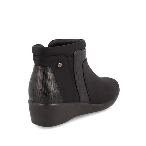 Botín Mujer Bata Comfit Newstar Negro Opaco-3
