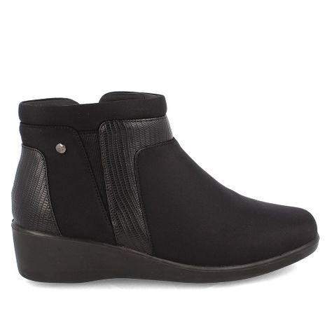 Botín Mujer Bata Comfit Newstar Negro Opaco-4