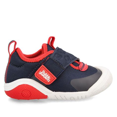 Zapatilla Niño Bubblegummers Playtime Azul Marino-Rojo-4