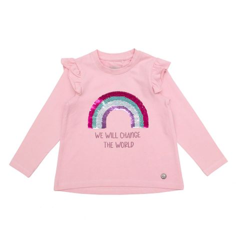 Polera Manga Larga Niña Bubblegummers Julieta Rosado-0