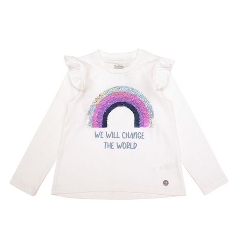 Polera Manga Larga Niña Bubblegummers Julieta Crema-0