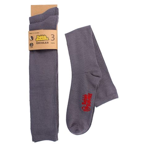 CALCETIN ESCOLAR NIÑA BUBBLEGUMMERS ESCOLAR 2 GRIS-0
