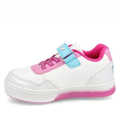 Zapatilla Niña Bubblegummers Minions Neon Blanco-Fucsia-1