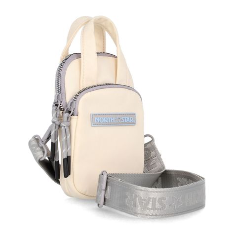 Bolso Mujer North Star Porta Celular Beige-1