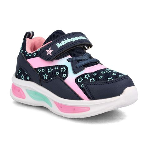 Zapatilla Niña Bubblegummers Demian Azul-Rosado-1