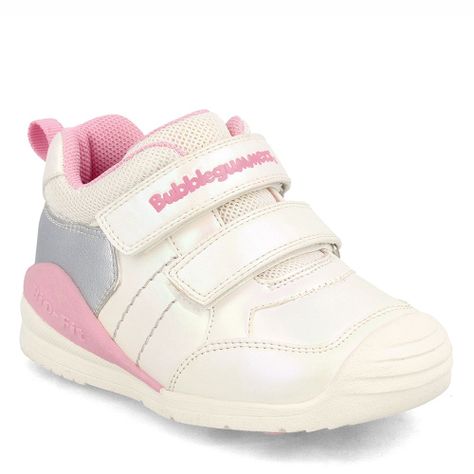 Zapatilla Niña Bubblegummers Bio Fit Blanco-Rosado-0
