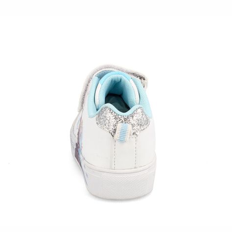 Zapatilla Niña Bubblegummers Luces Frozen Disney Blanco-Celeste-2