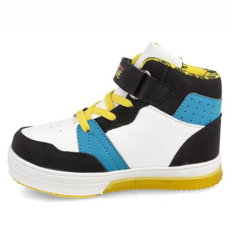 Zapatilla Niño Bubblegummers Minions Neon Negro-Azul-1