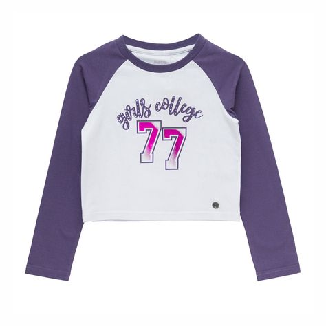 Poleras Manga Larga Niña Bubblegummers Amalfi Blanco - Lila Teens-0