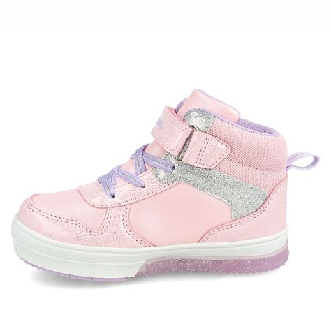 Zapatilla Niña Bubblegummers Luces Neon Rosado-Lila-1