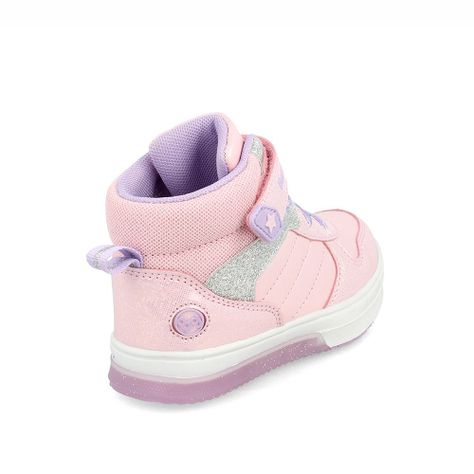 Zapatilla Niña Bubblegummers Luces Neon Rosado-Lila-3