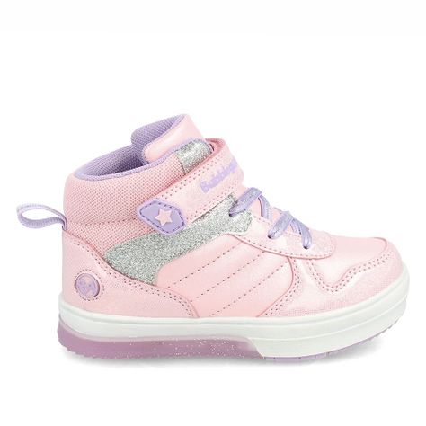Zapatilla Niña Bubblegummers Luces Neon Rosado-Lila-4