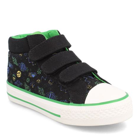 Zapatilla Niño Bubblegummers Astorga Negro-Verde-0