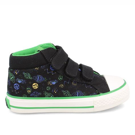 Zapatilla Niño Bubblegummers Astorga Negro-Verde-4