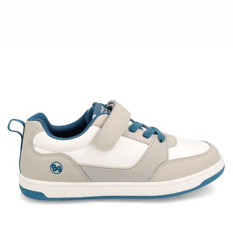 Zapatilla Niño Bubblegummers Funkier Blanco-Gris-4