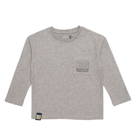 Polera Manga Larga Niño Bubblegummers Igor Gris Mezcla-0