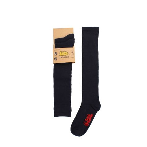 CALCETIN ESCOLAR NIÑA BUBBLEGUMMERS ESCOLAR AZUL OSCURO-0
