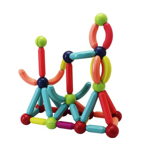 Bastones Magnéticos de Construcción 128 Piezas - Libre de Plomo-4