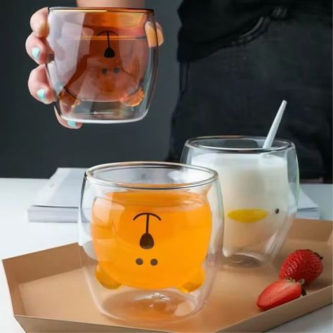 Vaso de Vidrio con Forma de Animal Doble Pared T-00038-4