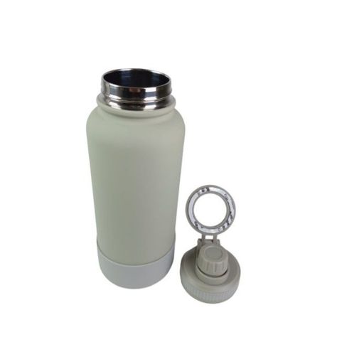 Botella Verde de Agua de Acero Inoxidable de 650ML con Soporte Magnético para Teléfono T-1001-1
