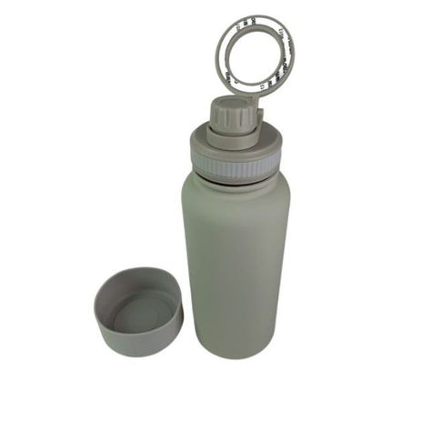 Botella Verde de Agua de Acero Inoxidable de 650ML con Soporte Magnético para Teléfono T-1001-3