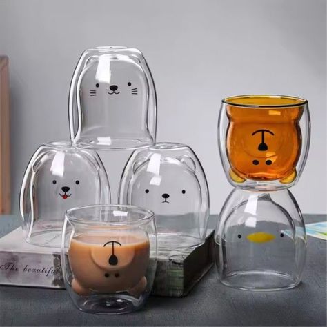 Vaso de Vidrio con Forma de Animal Doble Pare T-00034-3