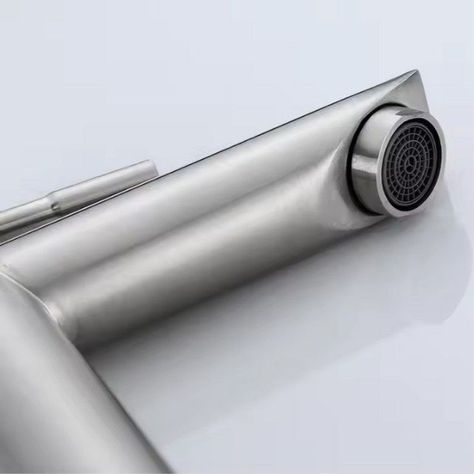 Grifo Alto Llave Acero Inoxidable Monomando Lavamanos A10999-3
