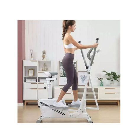 Maquina Bicicleta Eliptica con Asiento Resistencia Magnetica Blanca-2