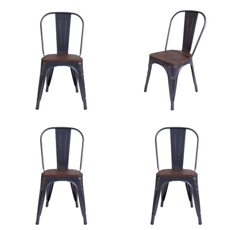 Pack x 4 Silla tolix Gris Oscura-0