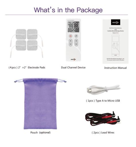 Electroterapia Tens Ems Masaje de pulso Recargable USB R-C3-4