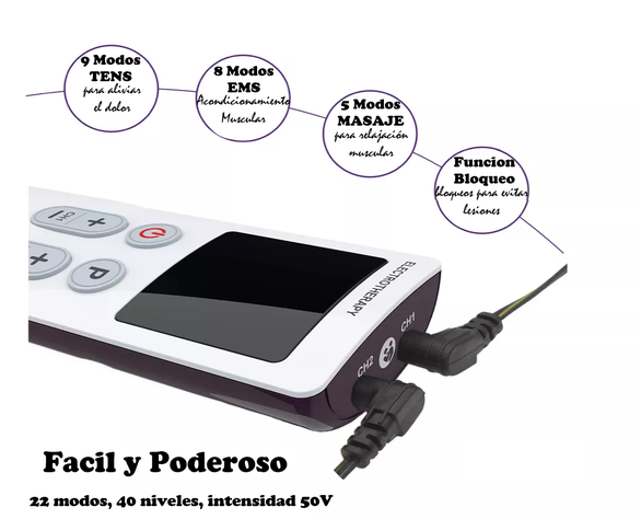 Electroterapia Tens Ems Masaje de pulso Recargable USB R-C3-2