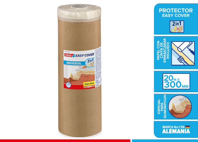 Pack 5 Papel Protector Adhesivo Tesa 2 En 1-1