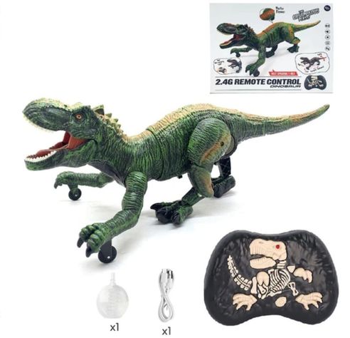 DINOSAURIO CONTROL REMOTO 2,4 GHZ. GRAN T-REX RECARGABLE VAPOR-3