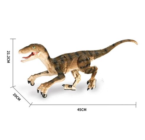 DINOSAURIO CONTROL REMOTO 2,4 GHZ. VELOCIRAPTOR RECARGABLE-2