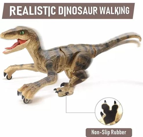DINOSAURIO CONTROL REMOTO 2,4 GHZ. VELOCIRAPTOR RECARGABLE-6
