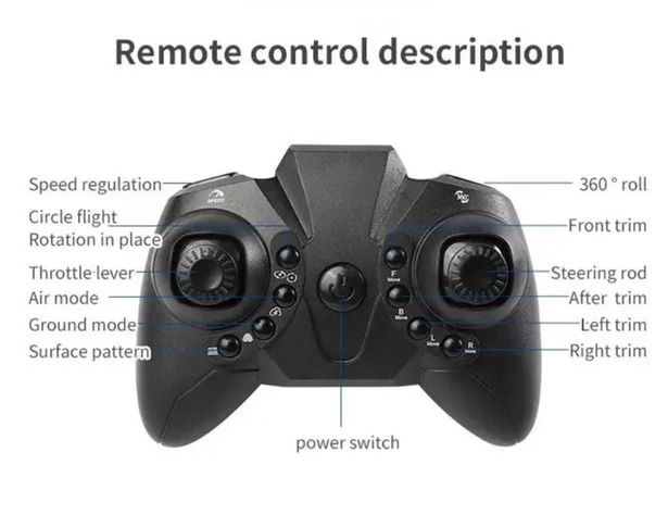 Auto Control Remoto, Drone, Funciona En Tierra, Aire Y Agua 3 En 1-3