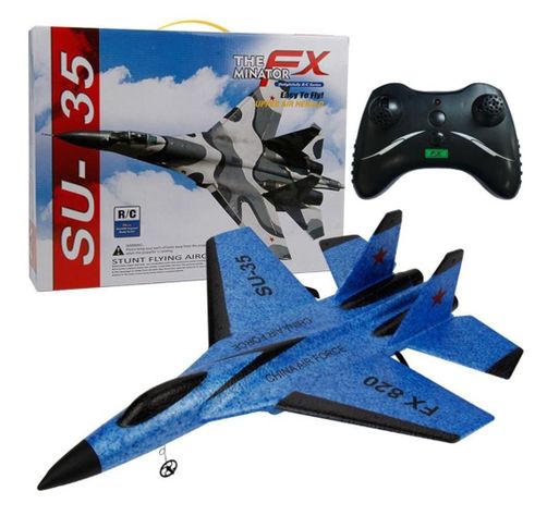 AVION AEROPLANO CONTROL REMOTO THE MINETOR FX SU-35 2.4G 2ch AZUL-0