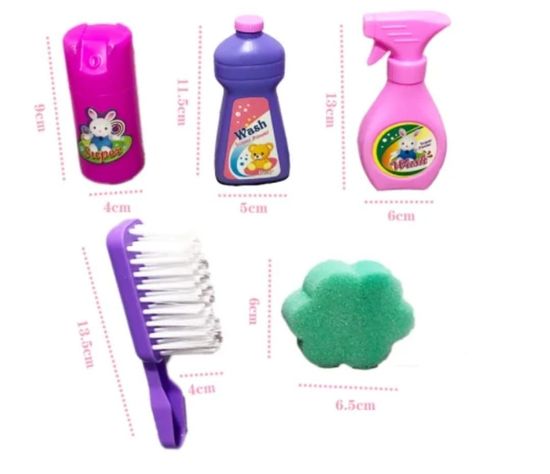 SET DE ASEO JUGUETE DE LIMPIEZA ESCOBA ASPIRADORA DE MANO-2