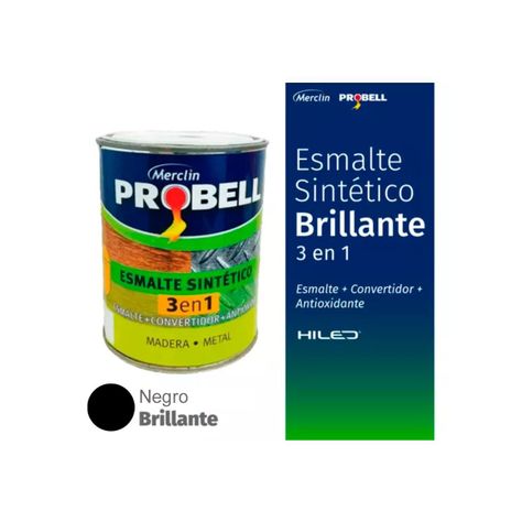 Esmalte sintético 3 en 1 Probell 1 Lts. Negro-1