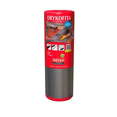 Cinta Asfáltica Adhesiva Multiuso y tapagoteras DRYKOFITA 45 cm x 10 mt - Aluminizada-0